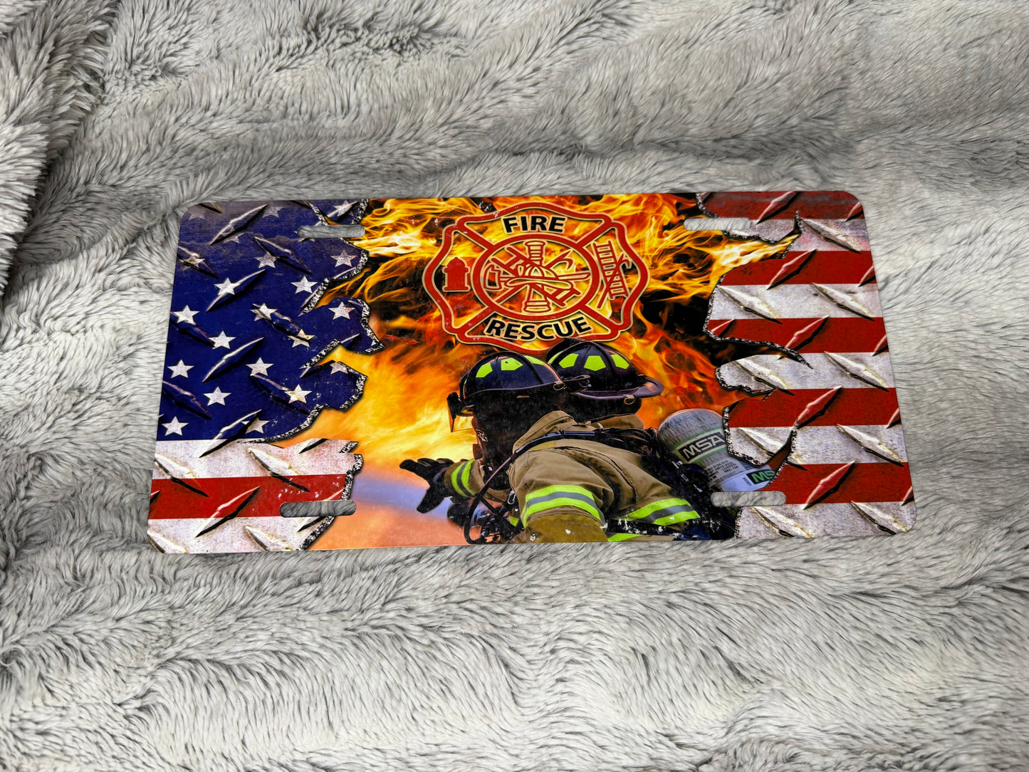 Fire Rescue License Plate