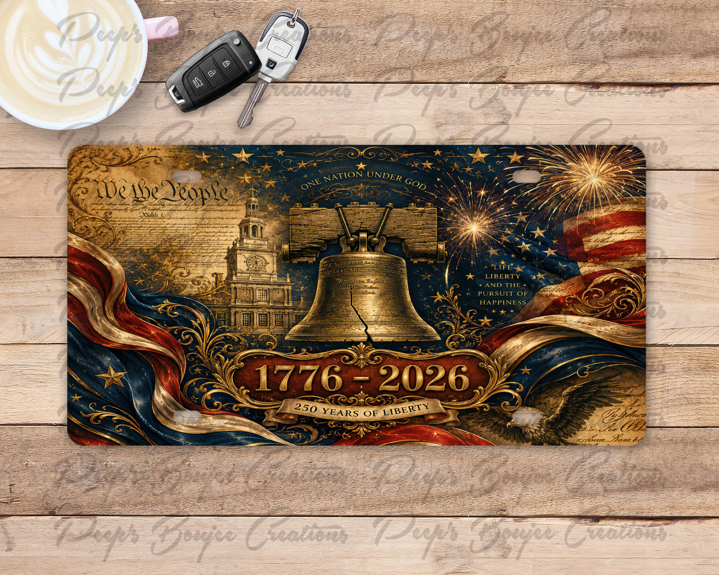 250 Years License Plate