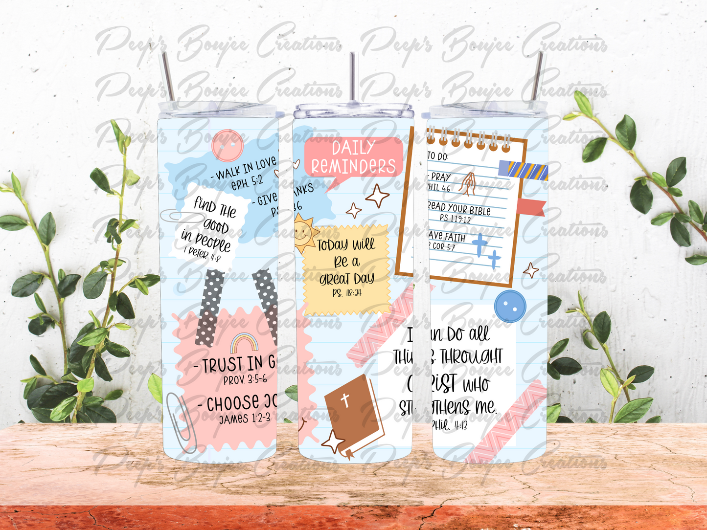 Christian Daily Reminders Tumbler