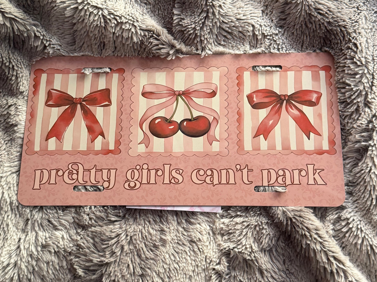 Pretty Girls Can’t Park License Plate