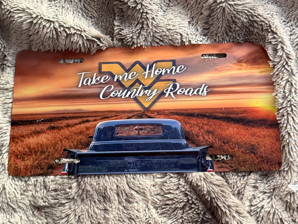 Country Roads License Plate