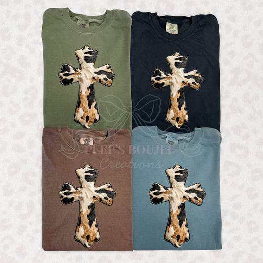 Cowhide Cross Shirt Sweatshirt Hoodie