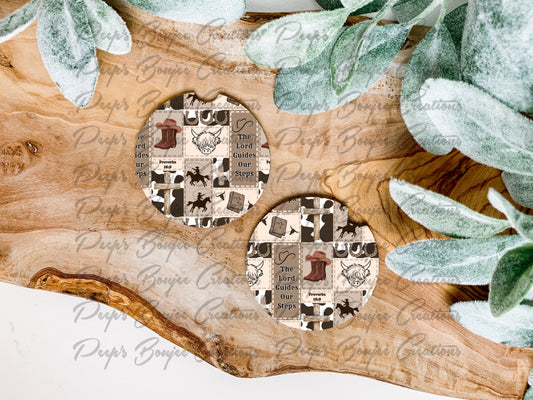Proverbs 16:9 Car Coasters
