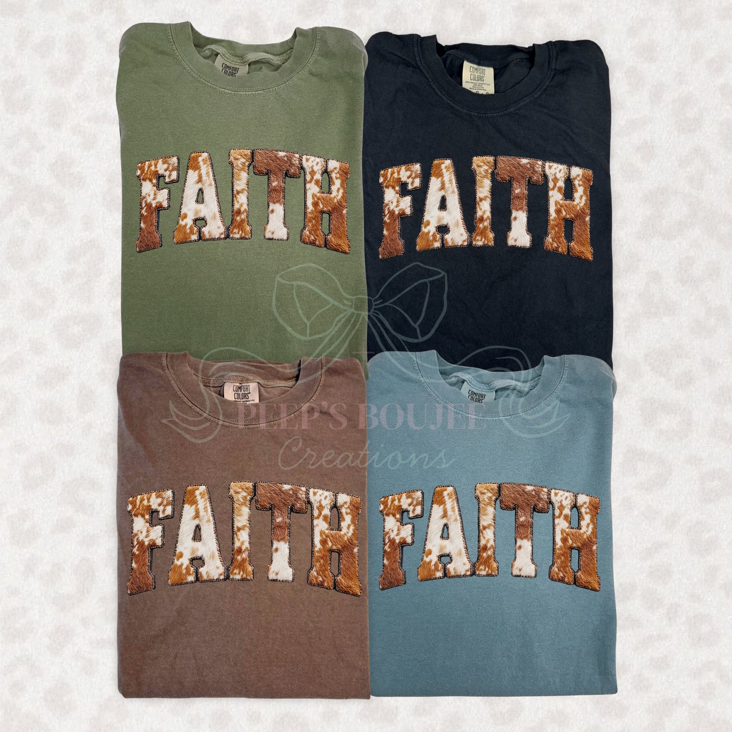 Faith Cow Print Shirt Sweatshirt Hoodie