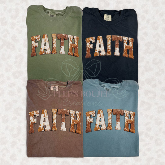 Faith Cow Print Shirt Sweatshirt Hoodie