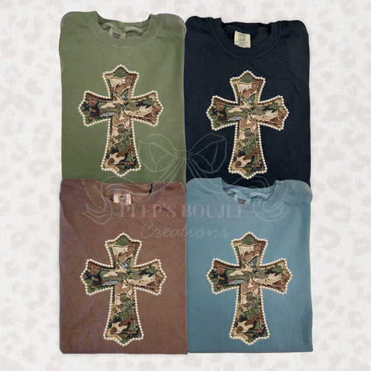 Camo Cross Shirt Sweatshirt Hoodie