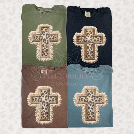 Leopard Cross Shirt Sweatshirt Hoodie