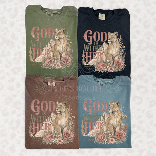 God is Within Her Shirt Sweatshirt Hoodie