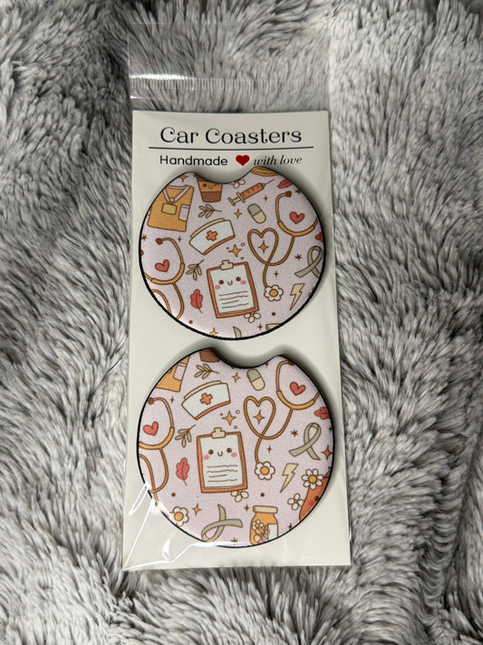 Nurse Doctor Car Coasters