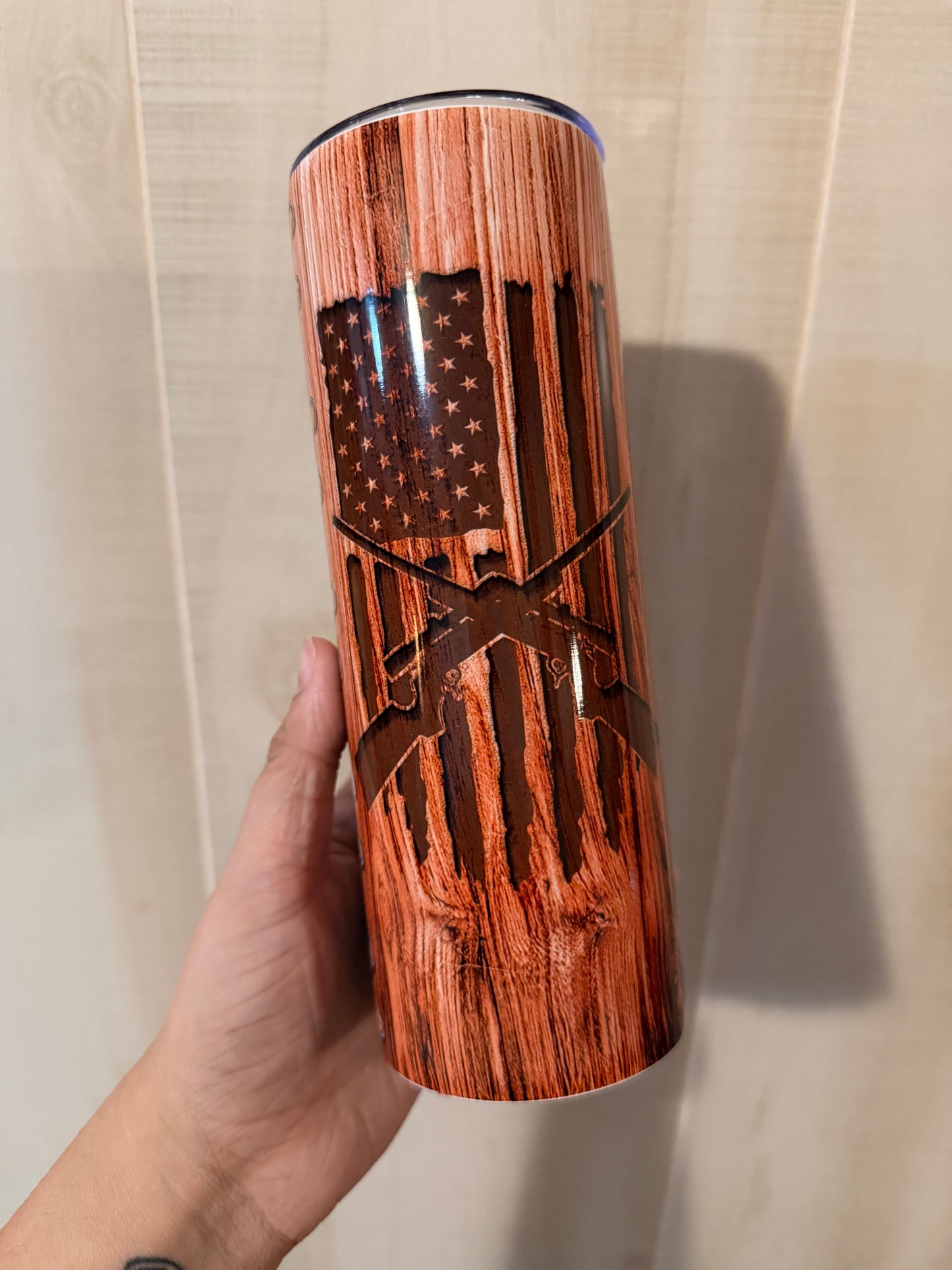 Gun Flag Camo 20oz Tumbler Ready to Ship