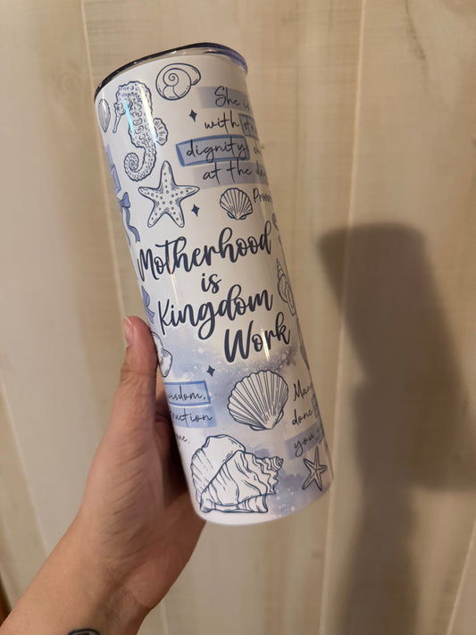 Motherhood is Kingdom Work 20oz Tumbler Ready to Ship