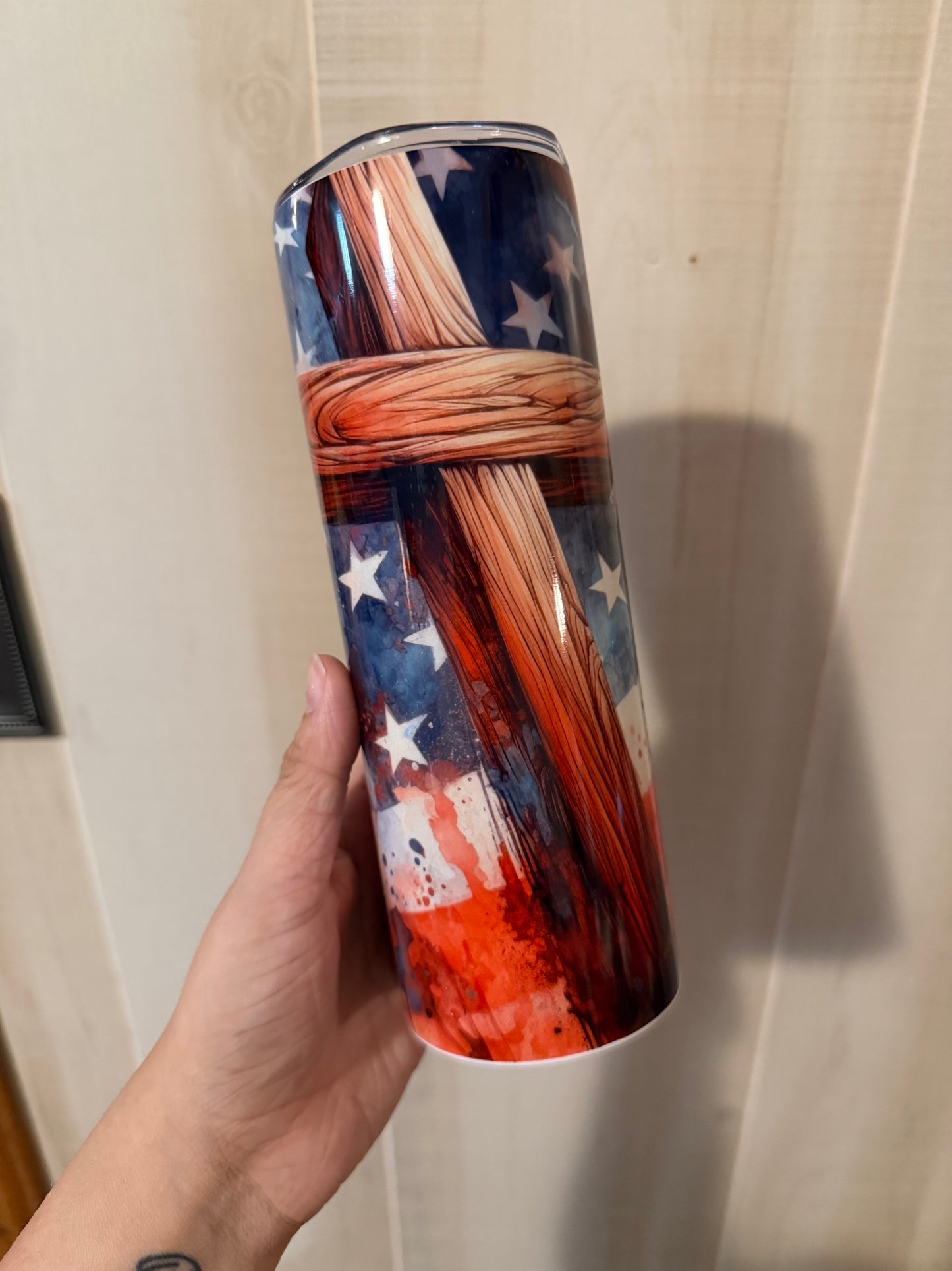 Cross Flag 20oz Tumbler Ready to Ship