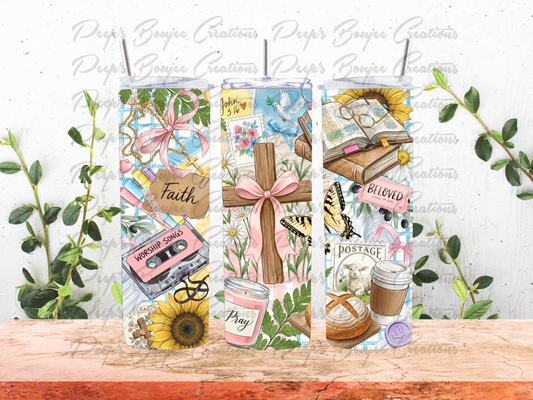 Christian Collage Summer Tumbler