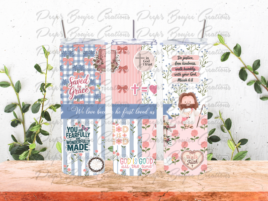 Cutesy Christian Collage Tumbler