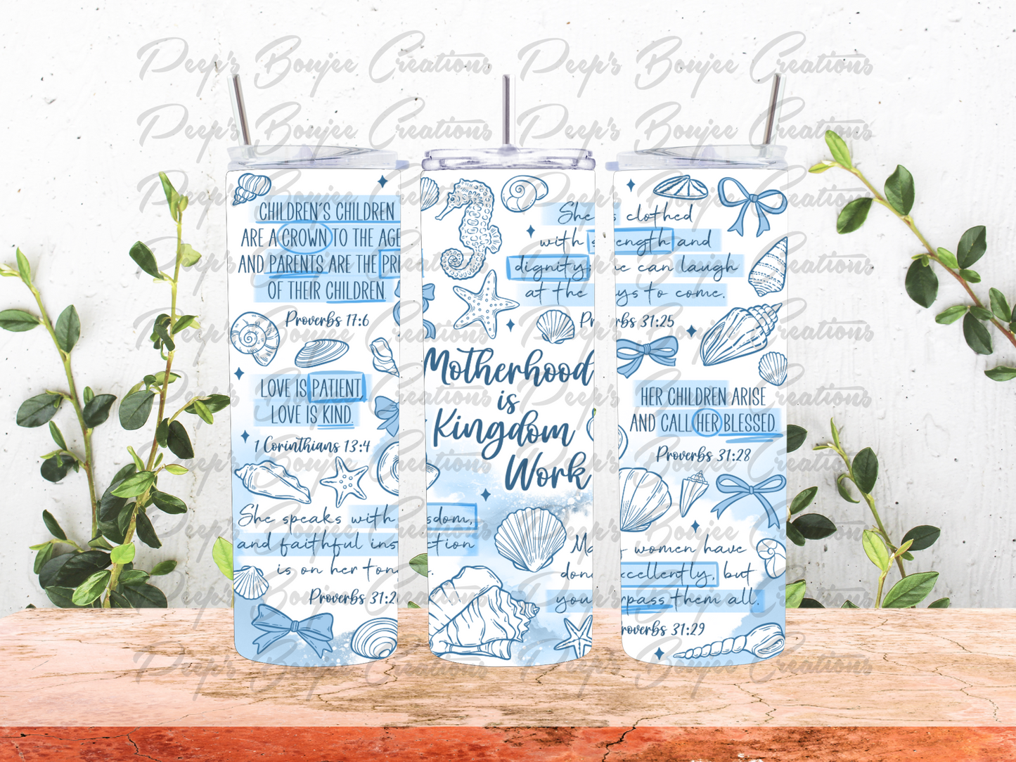 Motherhood is Kingdom Work Tumbler