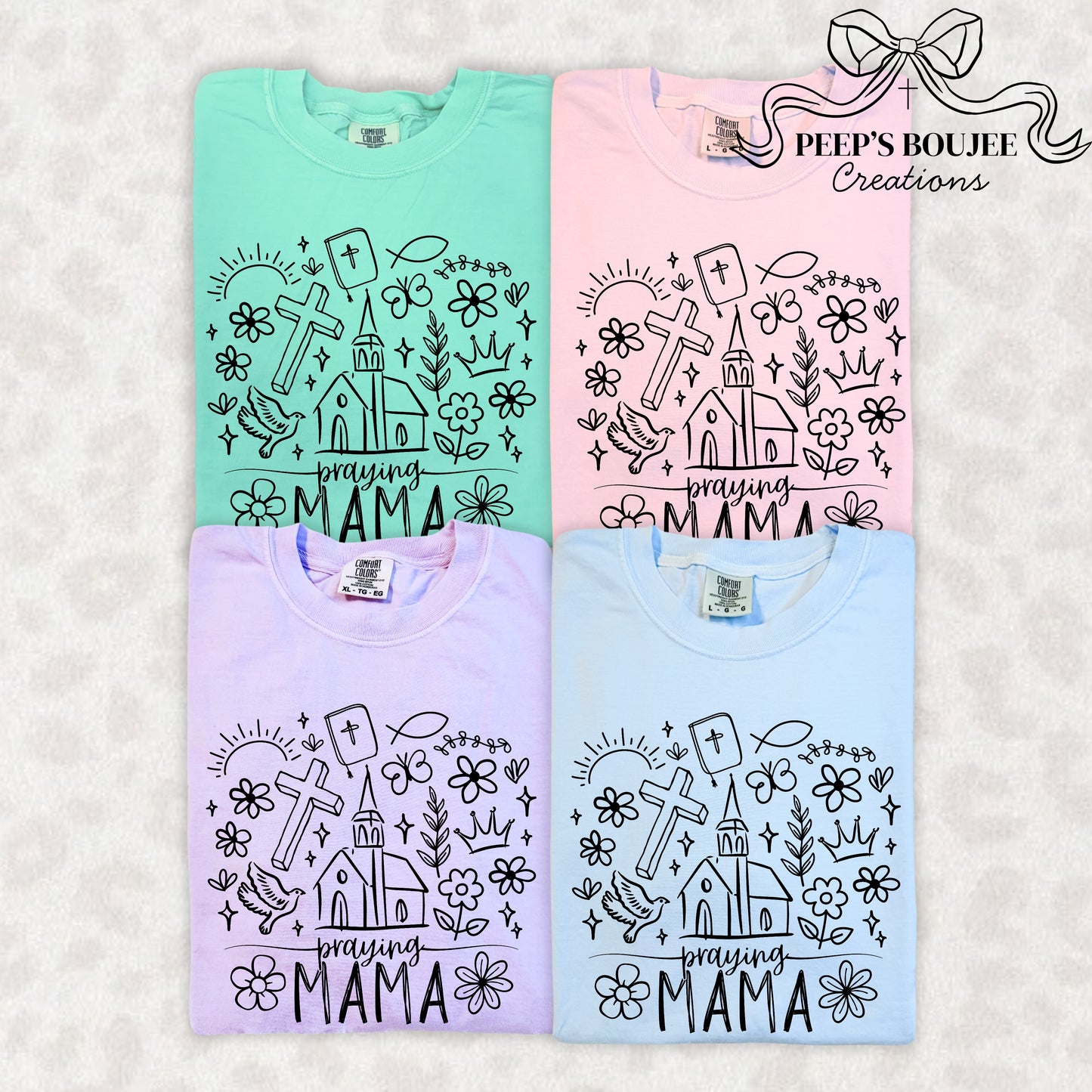 Praying Mama Doodle Short Sleeve