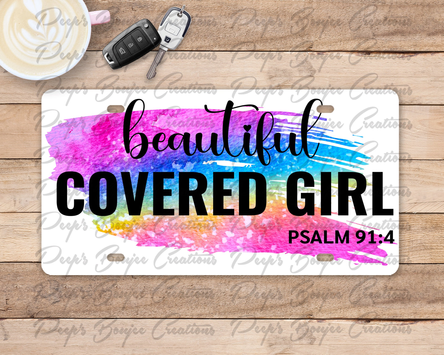 Beautiful Covered Girl License Plate