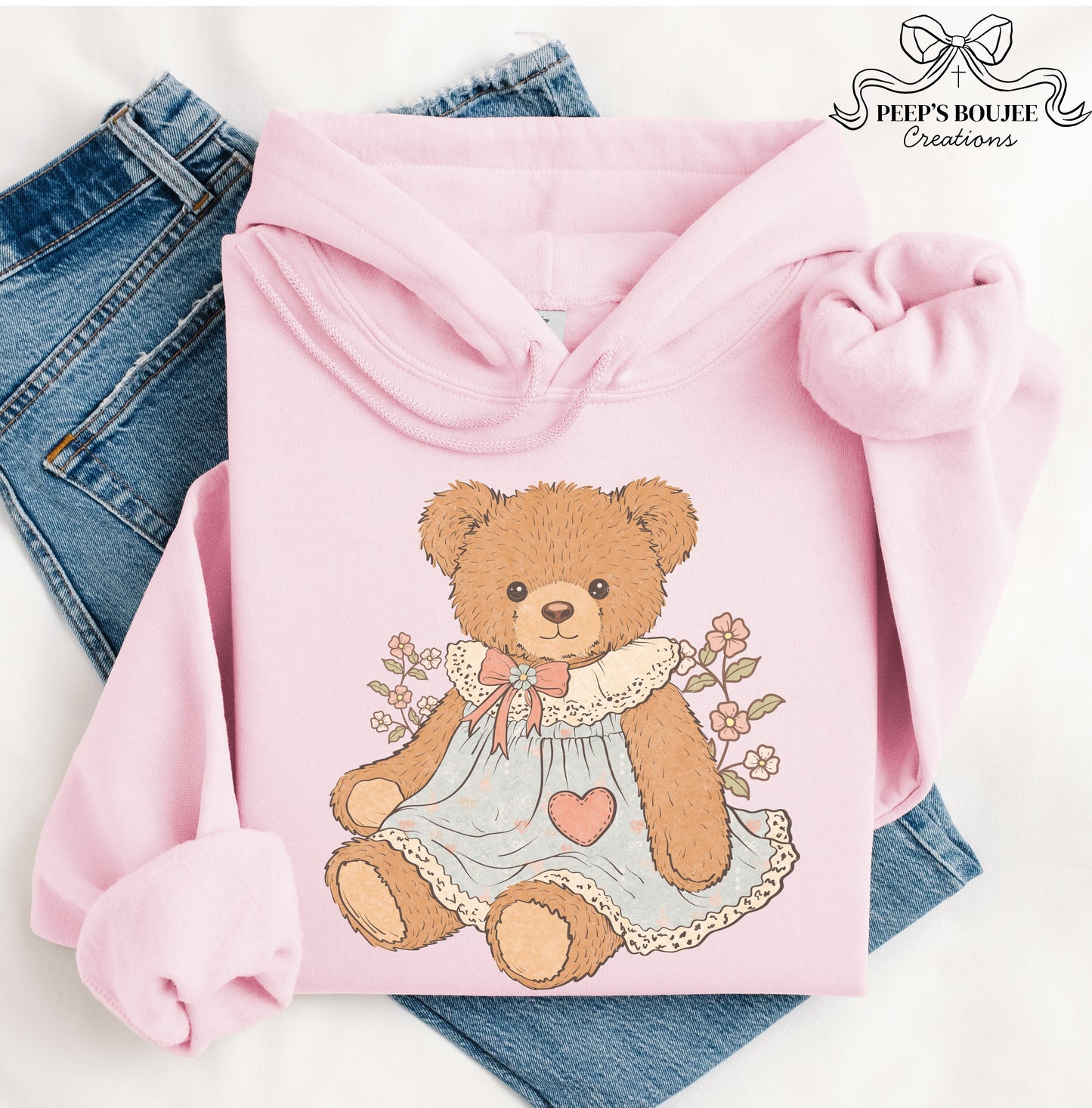 Vintage Teddy Hoodie or Sweatshirt