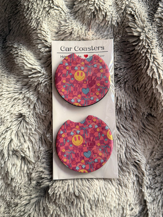 Smiley Car Coaster