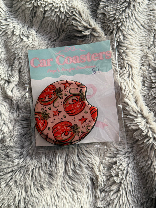 Pumpkin Car Coasters
