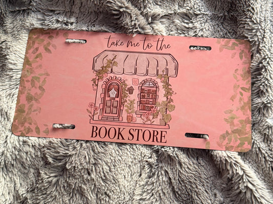 Take Me to the Bookstore License Plate