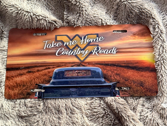 Country Roads License Plate