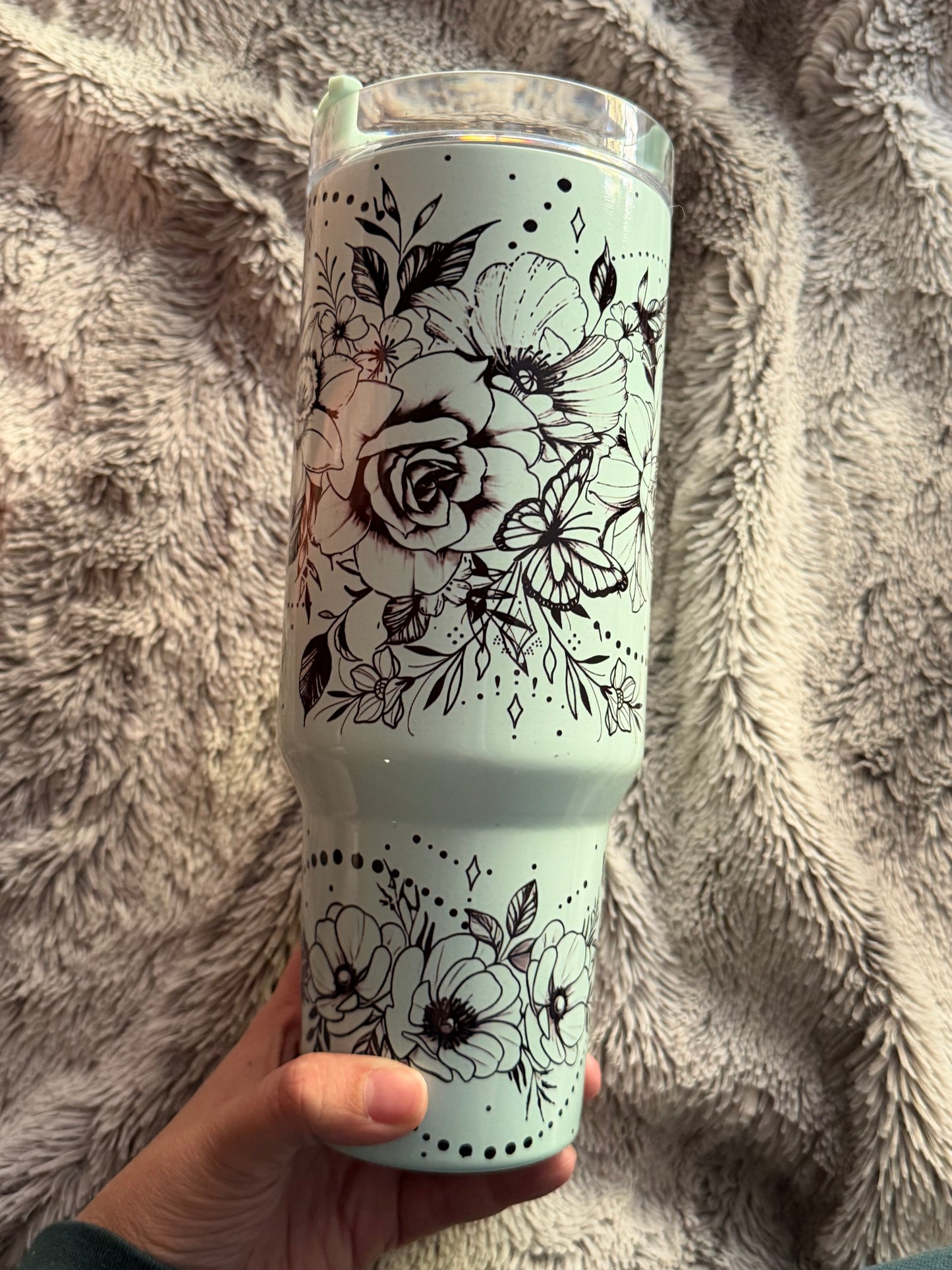 Floral 40oz Tumbler Ready to Ship