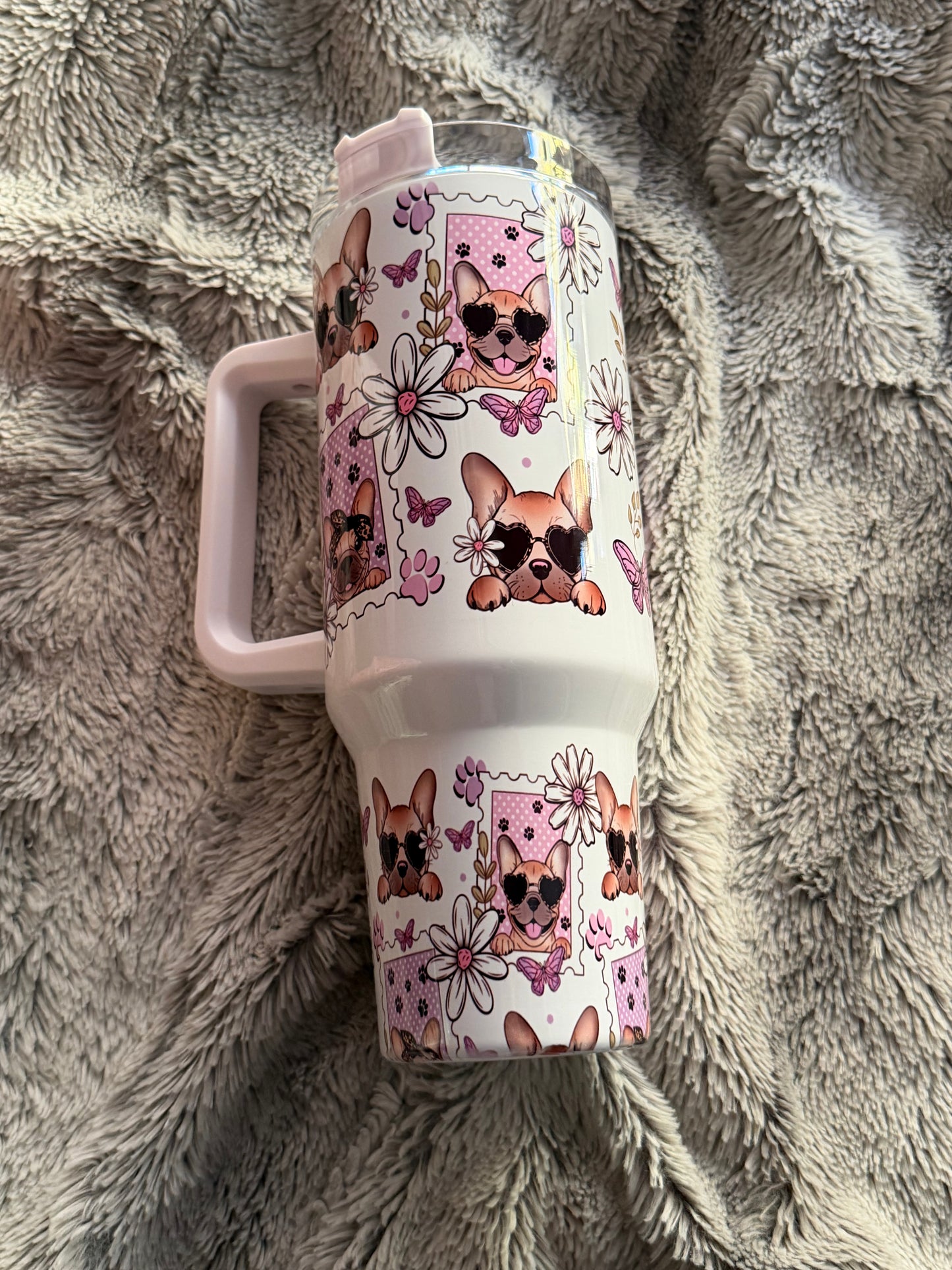 Preppy Frenchie 40oz Tumbler Ready to Ship
